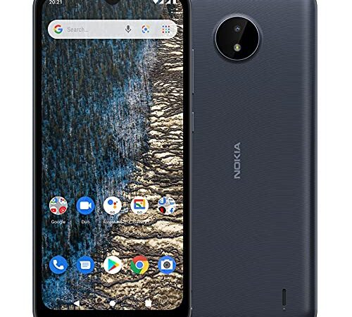 Nokia C20 - Smartphone de 6.52 Pulgadas (WiFi 802.11 b/g/n/AC, BT 4.2, GPS/AGPS, SC9863A Octa Core 1.6GHz, ROM: 32 GB e MMC 5.1, 2GB DDR3 DRAM, Android 11 Go, Cámara 5MP, Micro USB 2.0), Nordic Blue