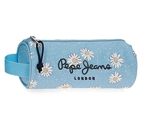 Pepe Jeans Katherine Estuche Redondo Azul 23x9x9 cms Poliéster