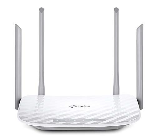 TP-Link Archer C50 - Router wifi de doble banda, 1200 Mbps, 2.4 GHz a 300 Mbps y 5 GHz a 867 Mbps, 4 antenas externas de doble banda, Fast Ethernet, puerto de 100 Mbps, blanco