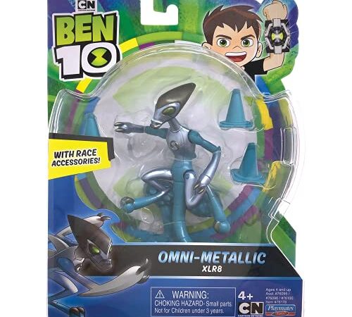 Ben 10 Figuras de acción Tema metálico-XLR8, Multicolor, 8 x 3 x 10 cm (Flair Leisure Products BEN63000)