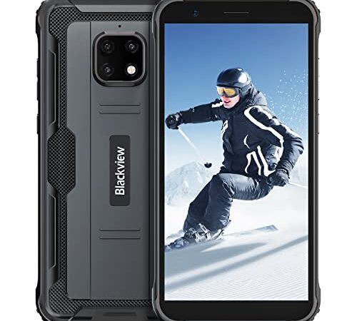 Blackview BV4900pro Móvil Libre Resistente,Pantalla 5.7,4GB RAM 64GB ROM 128GB Expandible,Movil Irrompible Carga Inversa 5580mAh Batería,Android 10 Movil Antigolpe,Impermeable Movil,NFC,GPS,Dual SIM