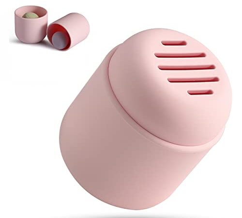 CORNERIA Caja para Beauty Blender - Estuche de viaje Beauty Sponge Blender, Estuche de esponja de silicona reutilizable y lavable (Polvo)