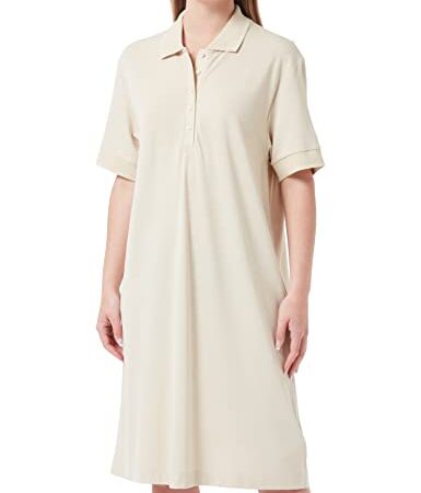 Gant D1. Detail Collar SS Pique Dress Vestido, Color Beige, XL para Mujer