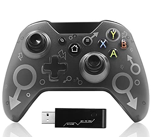 GZW-Shop Mando inalámbrico para Xbox One PC Controller, Gamepad Xbox Series X y S, Joystick PS3 Controlador Compatible con Windows 7/8/10 (Gray)