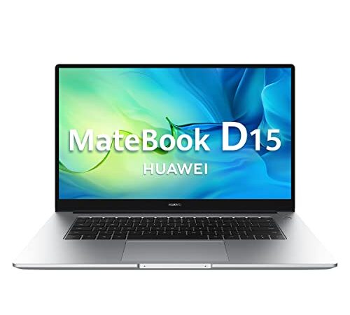 HUAWEI MateBook D15 - Ordenador portátil 15.6" FullHD (AMD Ryzen5 5500U, 8GB RAM, 512GB SSD, Windows 11) Plata (Mystic Silver) - Teclado QWERTY Español