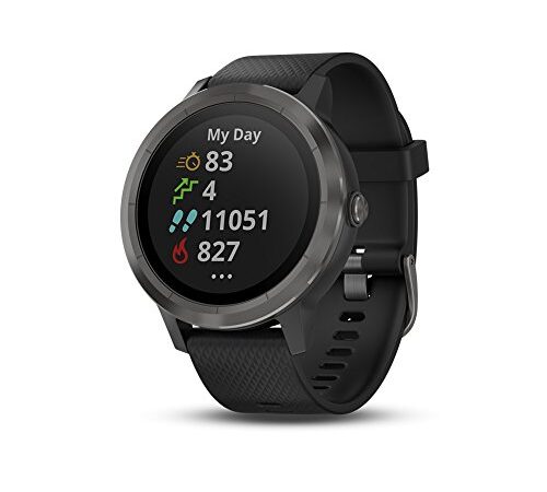 Reloj Inteligente Garmin vívoactive 3 GPS, Pantalla de 1.2 Inches, 0.65 pounds, Color Black with Slate Hardware