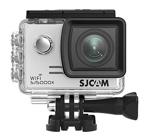 SJCAM SJ5000X Elite (versión española) - Videocámara deportiva (WiFi integrado, 4K, pantalla de 2'' LCD, WiFi, sumergible 30 m) color plateado