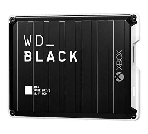 WD BLACK P10 Game Drive de 5 TB para llevar tu colección de juegos de PC/Mac o PlayStation allí donde vayas, Color negro