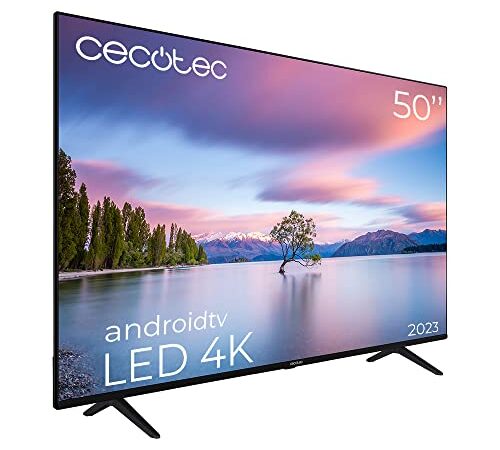 Cecotec Televisor LED 50" Smart TV A1 Series ALU10050. 4K UHD, Android 11, Diseño Frameless, MEMC, Dolby Vision y Dolby Atmos, HDR10, Modelo 2023
