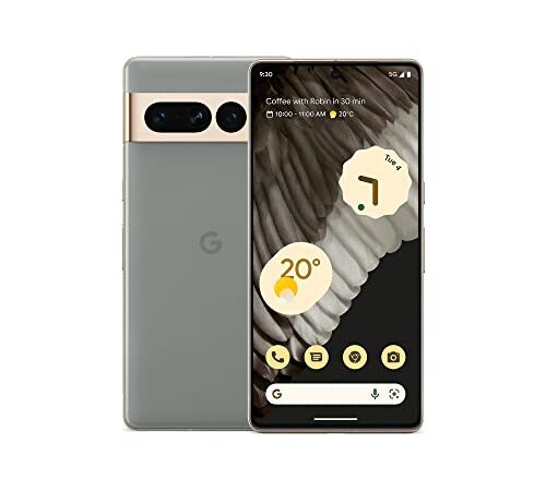 Google Pixel 7 Pro - Teléfono móvil 5G Android libre con teleobjetivo, objetivo gran angular y batería de 24 horas de duración - 128GB - Verde liquen