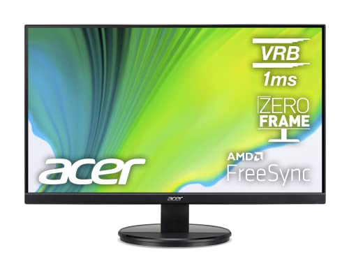 Acer K242HQL - Monitor de 23,8" Full HD 60 Hz (60.5 cm, 1280 x 1024, Pantalla LED, ZeroFrame, 250 cd/m², Tiempo de Respuesta 1ms VRV, VGA, HDMI), Color Negro