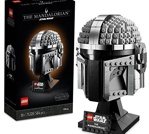 LEGO 75328 Star Wars Casco del Mandaloriano, Set de Maqueta para Construir, Pieza Coleccionable, Decoración para Casa