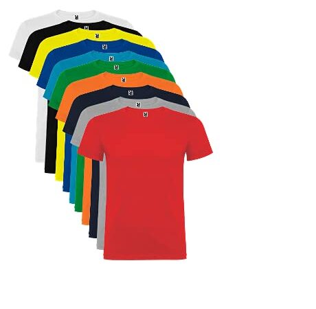 Pack de 10 Camisetas de Manga Corta para Hombre, 100% Algodón, Beagle (L)