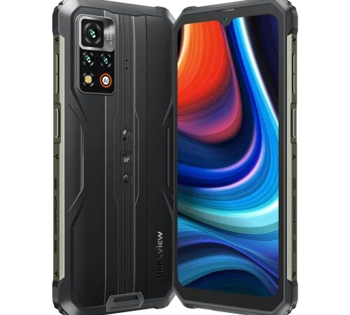 Blackview BV9200 Smartphone Resistente, 6.6'' 120Hz 2.4K Display, 50MP Cámara, 8GB+256GB, 3 Ranura para Tarjetas, LED notificación, IP68 Android 12 Impermeable Móvil, GPS NFC Carga Inalámbrica Negro