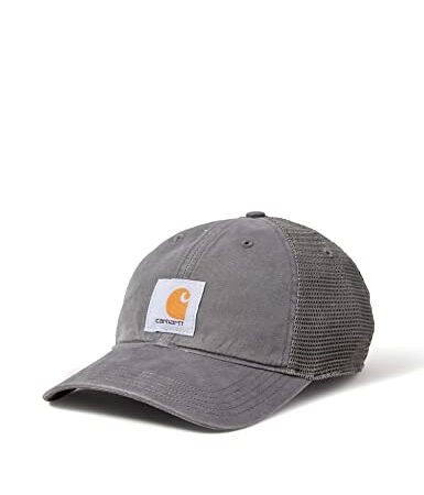 Carhartt Gorra en lona con parte trasera de malla Unisex, Gris plomo, OFA