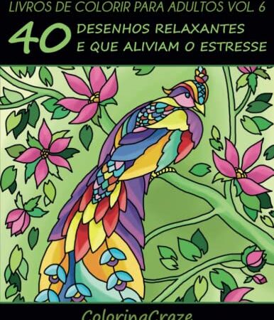 Livros de colorir para adultos vol. 6: 40 desenhos relaxantes e que aliviam o estresse (Série de arteterapia antiestresse)