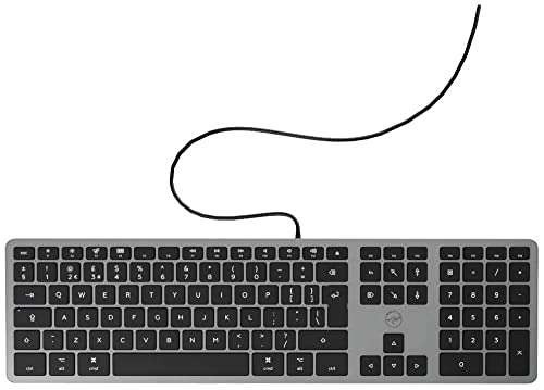 Mobility Lab teclado inglés QWERTY con cable Design Touch ideal para Mac – gris