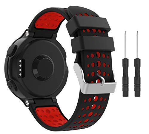 TOPsic Garmin Forerunner 235 Correa, Reemplazo Suave Silicona Watch Band Deportiva Accessorios de Reloj Pulsera Ajustable Correa para Garmin Forerunner 235/220/230/620/630/735 Correa