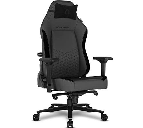 Alpha Gamer Alegra PU Silla Gaming, Negro, One Size