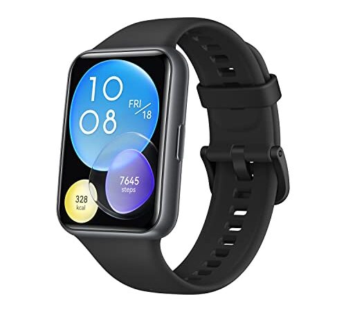 HUAWEI Watch Fit 2 Smartwatch con GPS, Llamadas Bluetooth, Gestión de Vida Saludable, Batería Larga Duración, Animaciones Entrenamiento Rápido, Monitorización SpO2, Negro