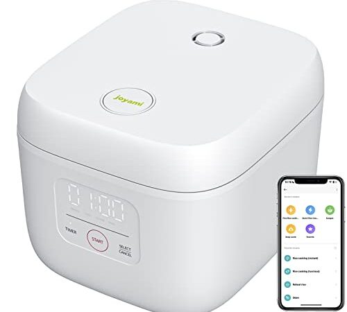 joyami Mini Smart Arrocera 1,6 L 3,5 tazas antiadherente olla 6 cuencos para 1-3 personas mantener el calor modo preseleccionado