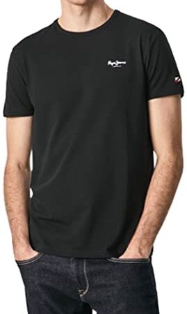 Pepe Jeans Original Basic 3 N Camisetas, Negro (Black), XL para Hombre