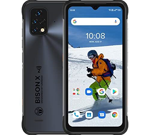 UMIDIGI Movil Resistente Agua y Golpes, Bison X10S NFC 6.53'' HD 6150mAh Batería IP68/IP69K Teléfonos Móviles Libres,16MP+8MP Cámara 4GB+64GB Android 11 4G Smartphone Libre