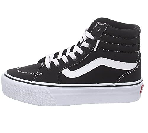 Vans Filmore Hi Platform Zapatillas Para Mujer, Canvas Black/White, 39 EU